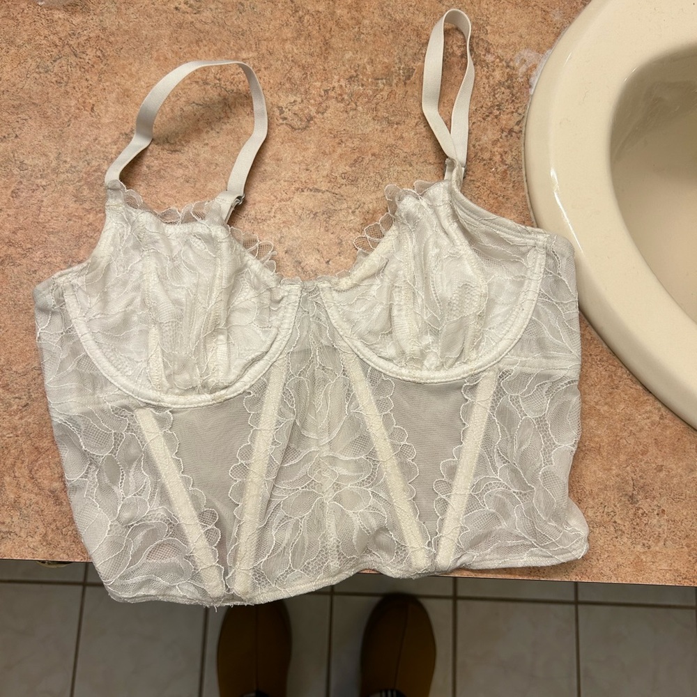 White Lace Bustier